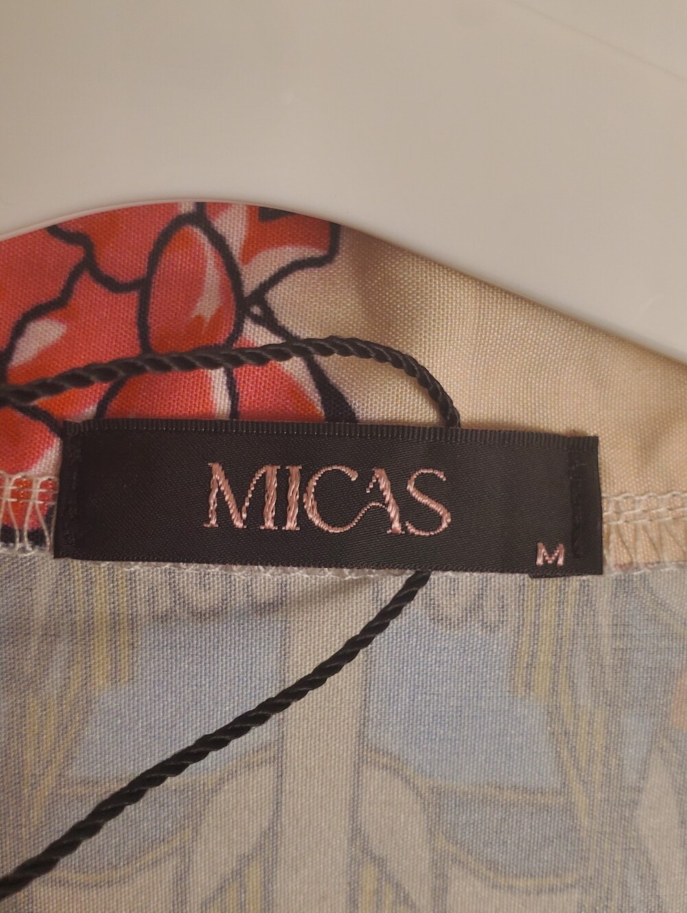 Micas Japanese Multicolor Print Kimono Robe Jacket Satin Boho Duster Size M - Picture 9 of 15